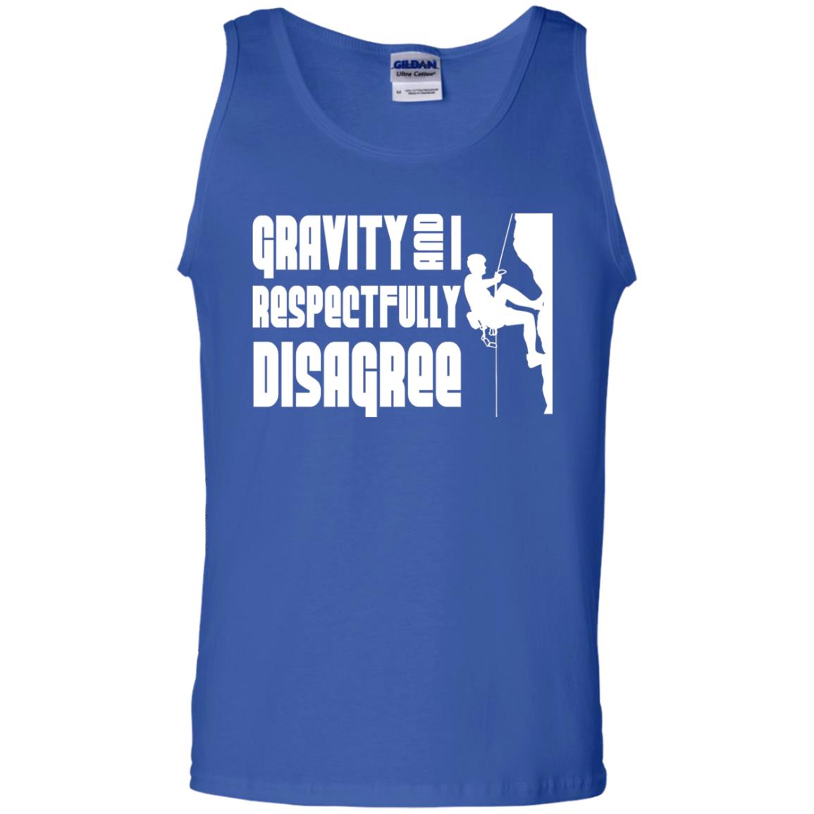 Funny Climbing T-shirt Gravity And I Disagree Royal