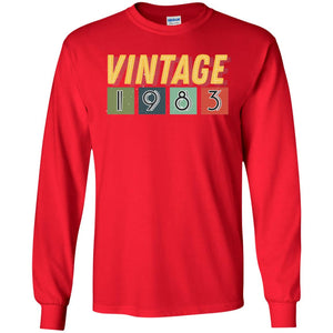 Vintage 1983 35th Birthday Gift Shirt For Mens Or WomensG240 Gildan LS Ultra Cotton T-Shirt