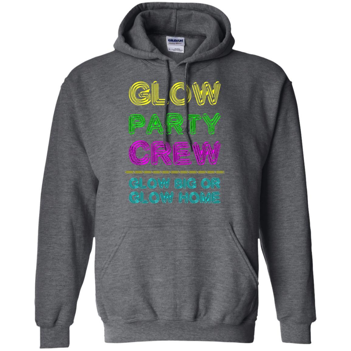 Funny Party T-shirt Glow Party Crew Dark Heather