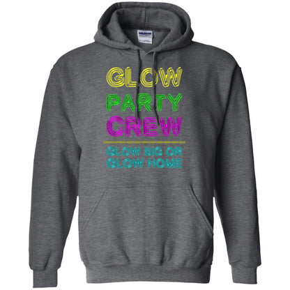 Funny Party T-shirt Glow Party Crew Dark Heather
