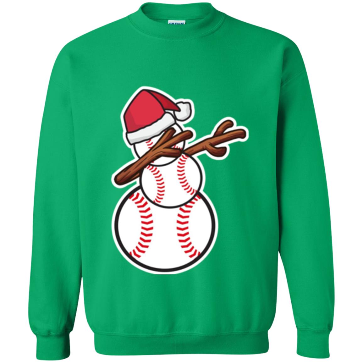 Christmas T-shirt Dabbing Snowman Baseball Irish Green