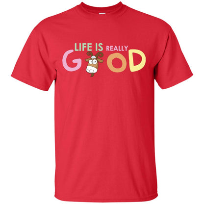 Life Is Really Good With My Cute Goat T-shirt Red