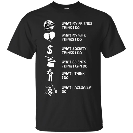 What My Friends Thinks I Do What My Wife Thinks I Do What Society Thinks I Do What Clients Thinks I Can Do What I Think I Do What I Actually Do Black
