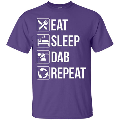 Funny Eat Sleep Dab Repeat T-shirt Purple