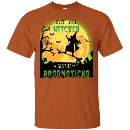 Not All Witches Ride Broomsticks Witches Ride Skateboard Funny Halloween Shirt Texas Orange