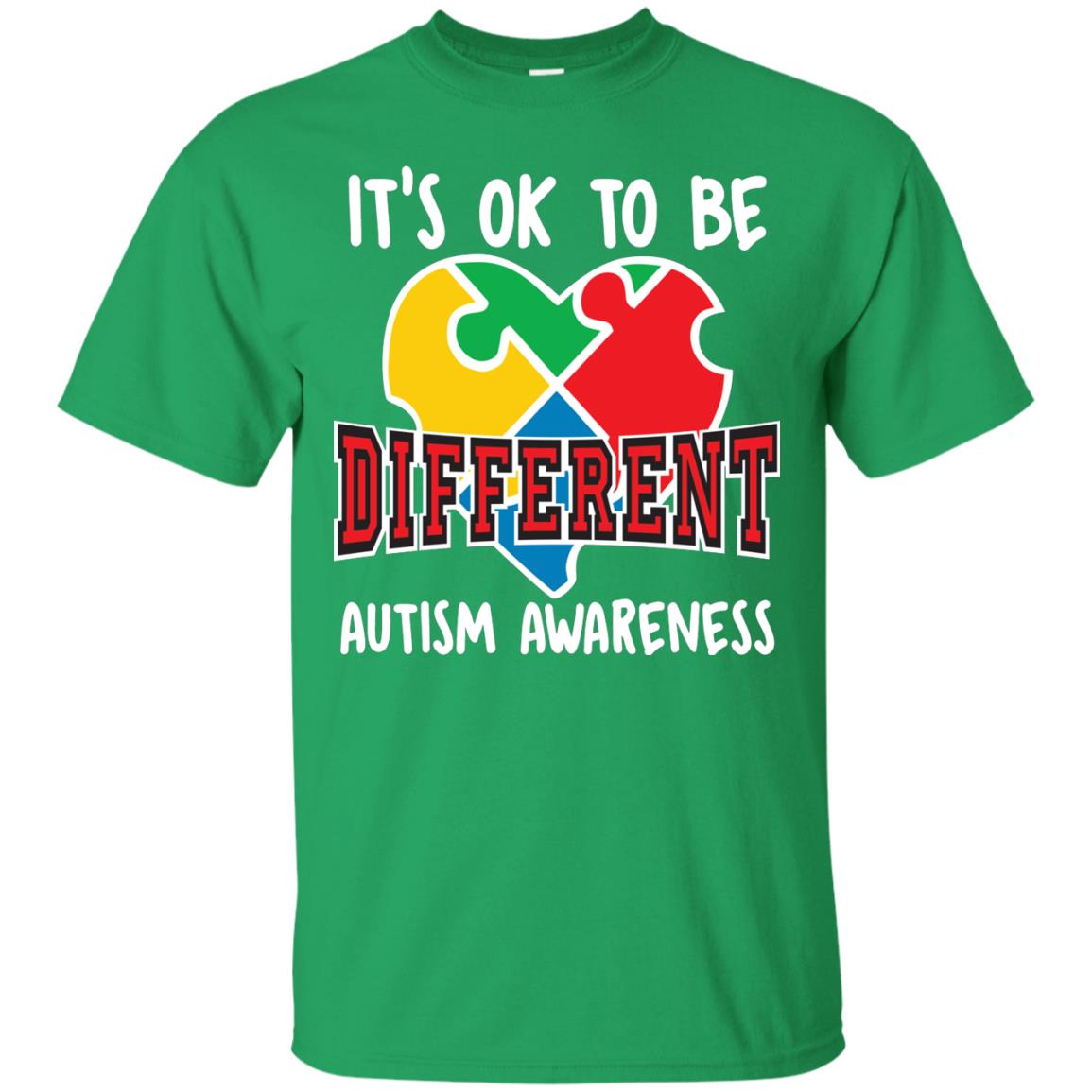 It’s Ok To Be Different Autism Awareness T-shirt Irish Green