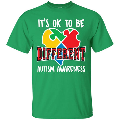 It’s Ok To Be Different Autism Awareness T-shirt Irish Green