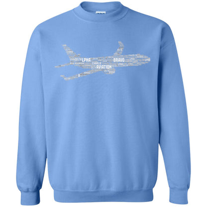 Alphabet Airplane Pilot T-shirt Carolina Blue