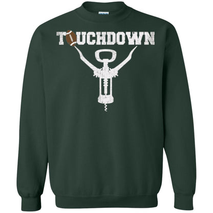 Football T-shirt Touchdown Funny Football Wine Lovers Forest Green