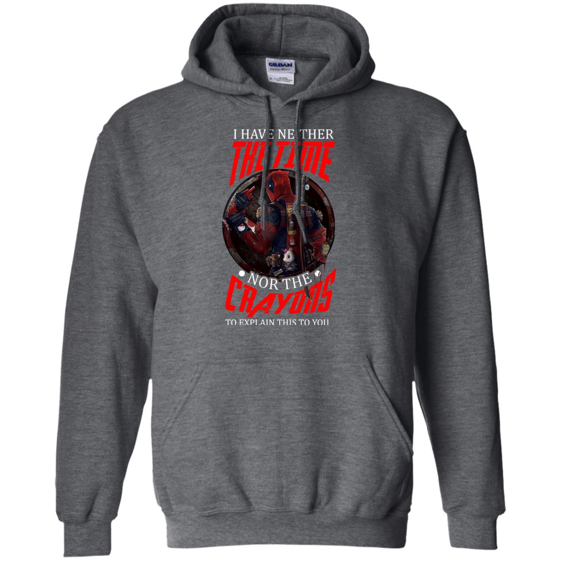 I Have Neither The Time Nor The Crayons To Explain This To You Movie Fan T-shirt Dark Heather