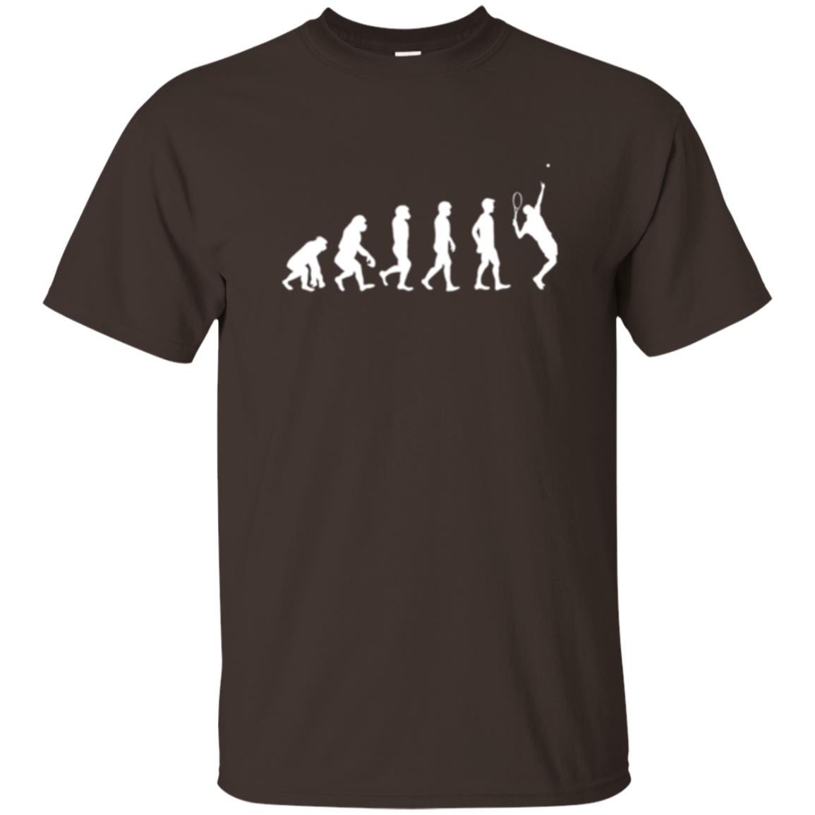 Evolution Of Tennis Player T-shirt Dark Chocolate