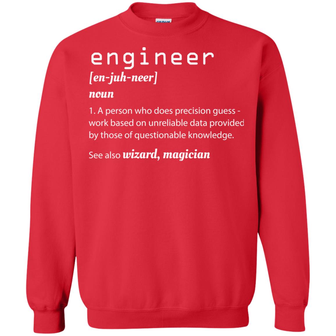 A Person Who Does Precision Guess Work Based On Engineer T-shirt Red