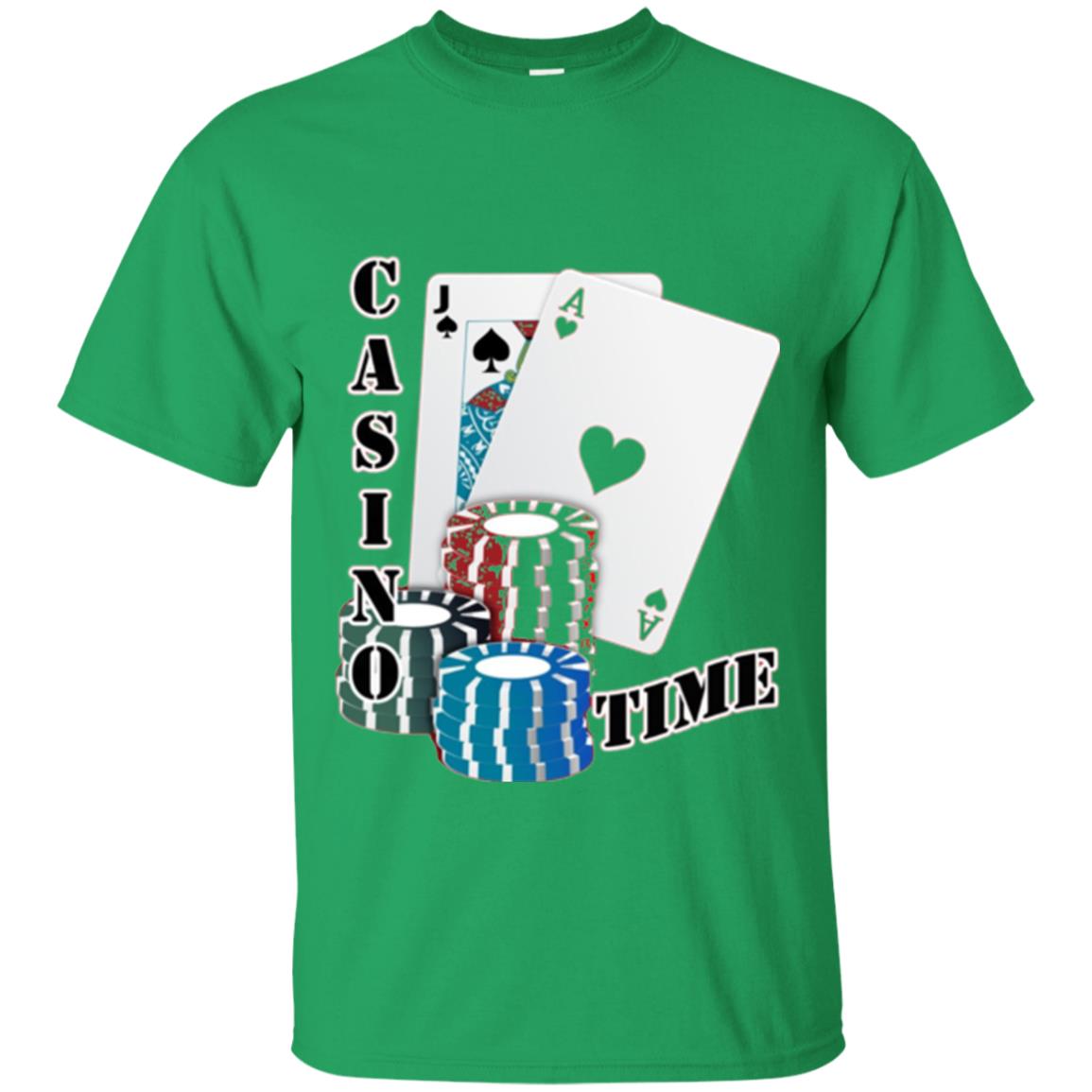 Fun Gambling T-shirt Casino Time Irish Green