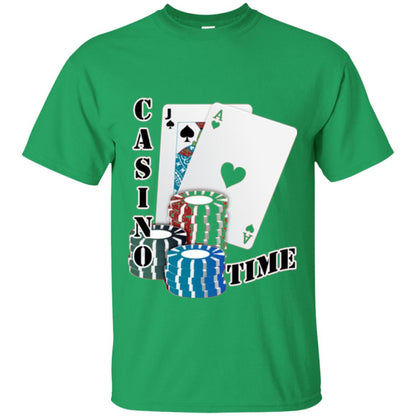 Fun Gambling T-shirt Casino Time Irish Green