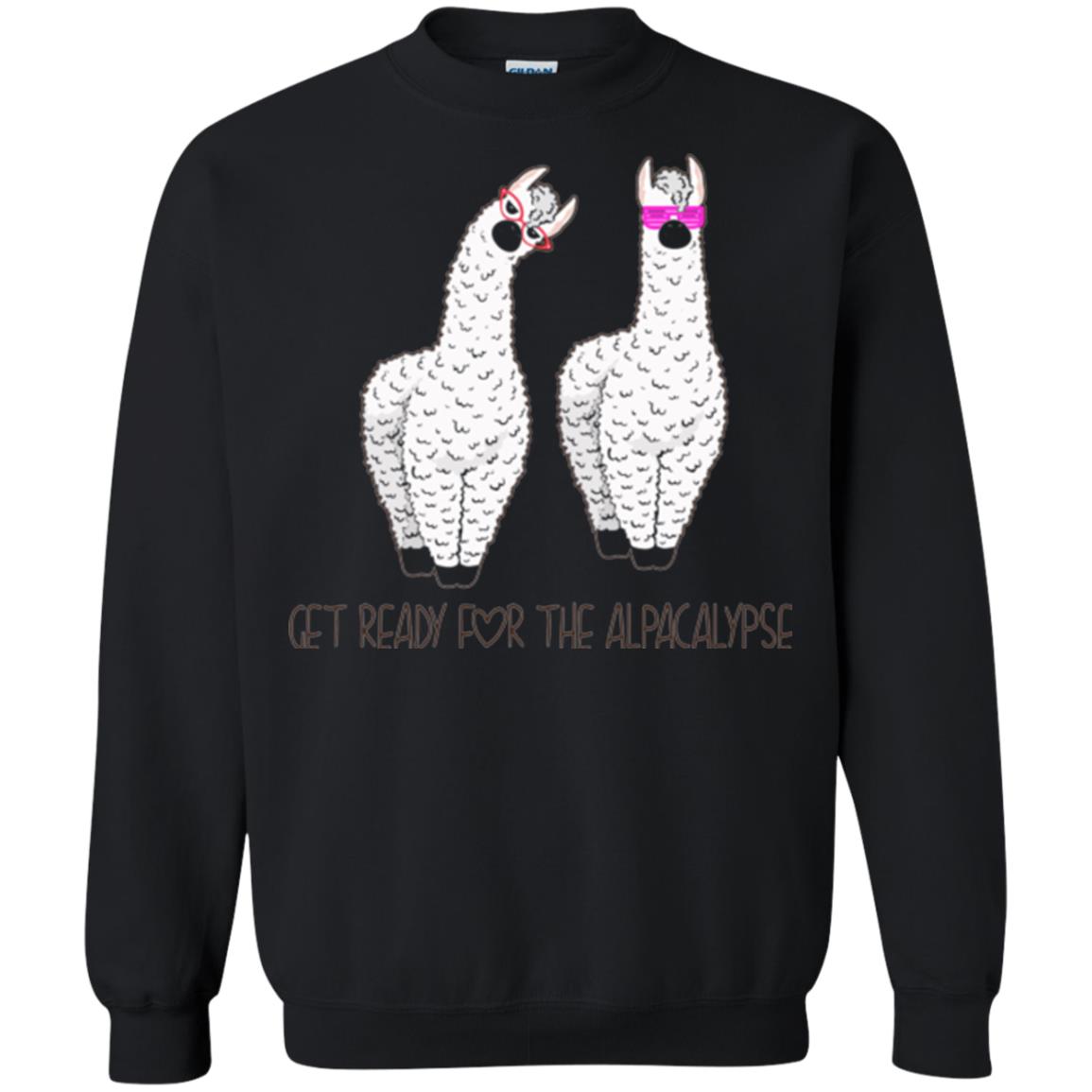 Funny Alpaca T-shirt Get Ready For The Alpacalypse Black