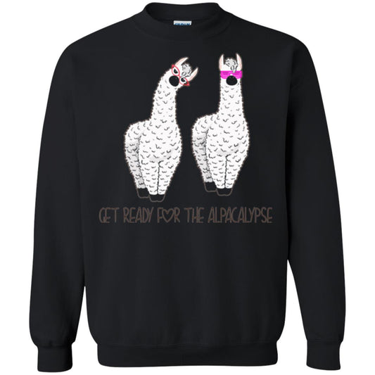 Funny Alpaca T-shirt Get Ready For The Alpacalypse Black