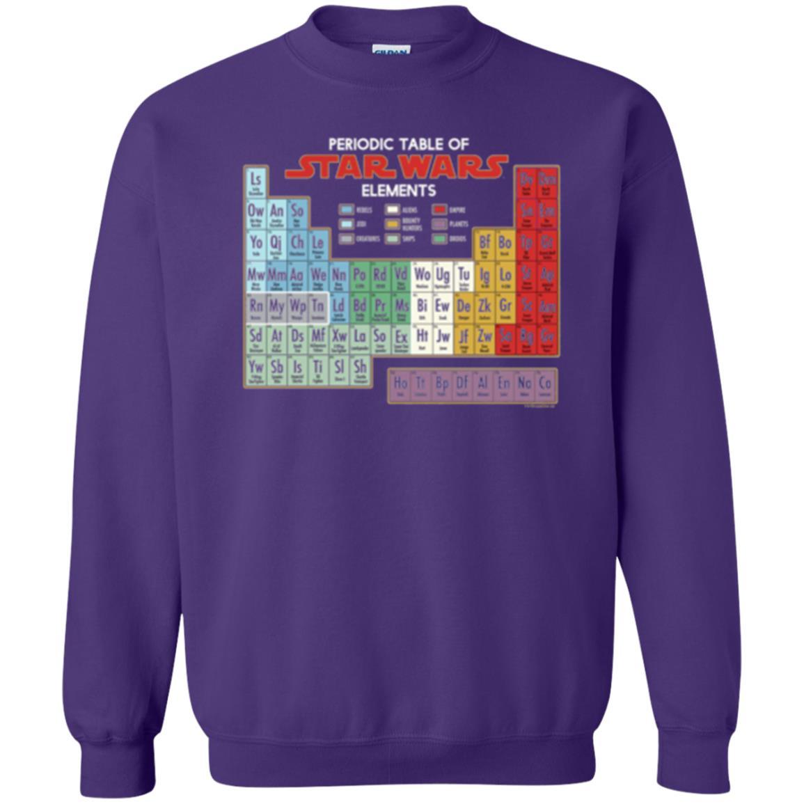 Film T-shirt Star Wars Periodic Table Of Elements Graphic Purple