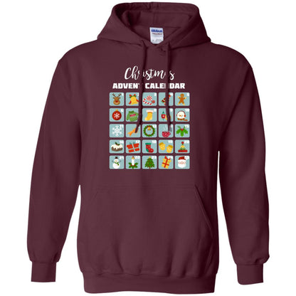 Christmas Calendar December 2018 Gift Shirt Maroon