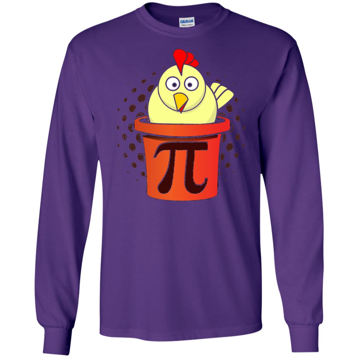 Chicken Pot Pi Funny Math T-shirt Purple