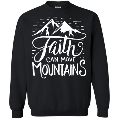 Faith Can Move Mountains Christian Gift Shirt Black