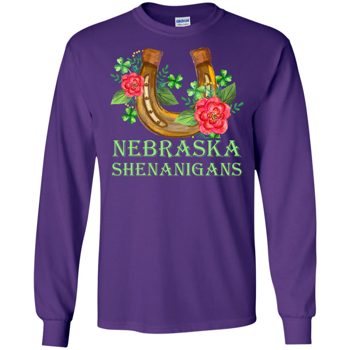 Horse Lover T-shirt Nebraska Shenanigans Purple