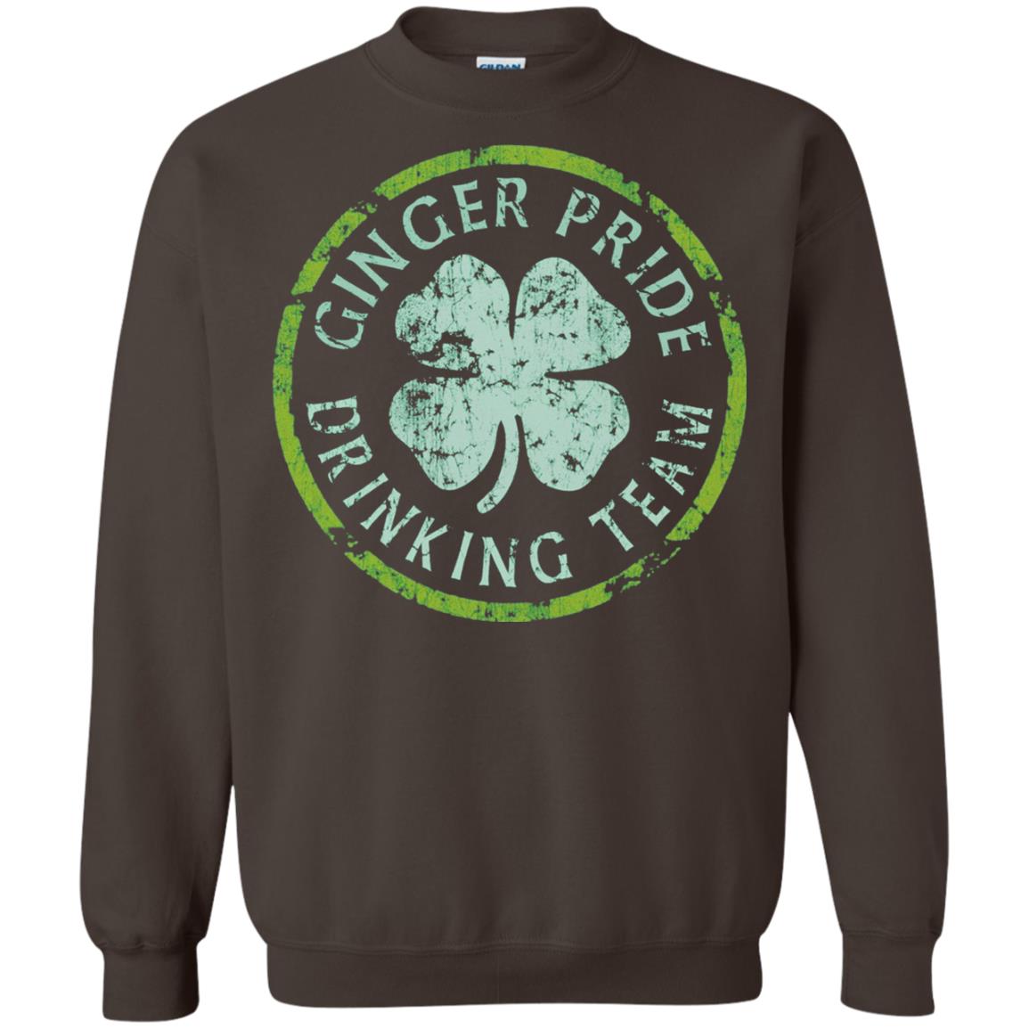 Funny Ginger Pride Drinking Team Irish T-shirt Dark Chocolate