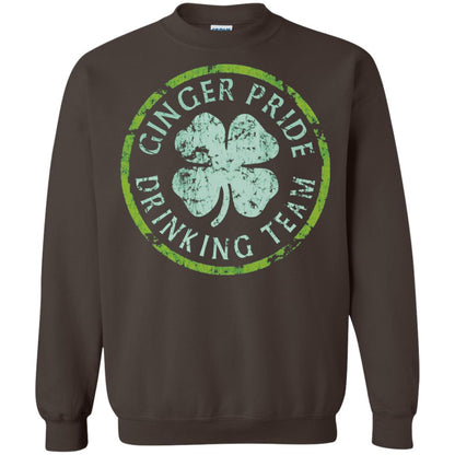 Funny Ginger Pride Drinking Team Irish T-shirt Dark Chocolate