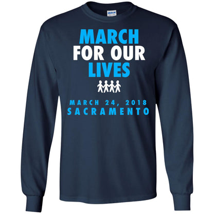 March For Our Lives March 24 2018 Sacramento Anti Gun T-shirt Navy