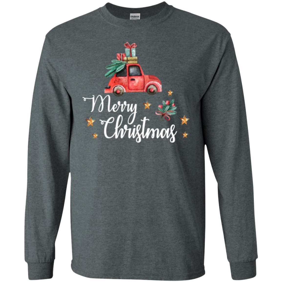 Car Lover T-shirt Merry Christmas T-shirt Dark Heather