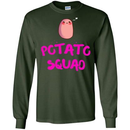 Cute Potato Squad T-shirt I Love Potato Forest Green
