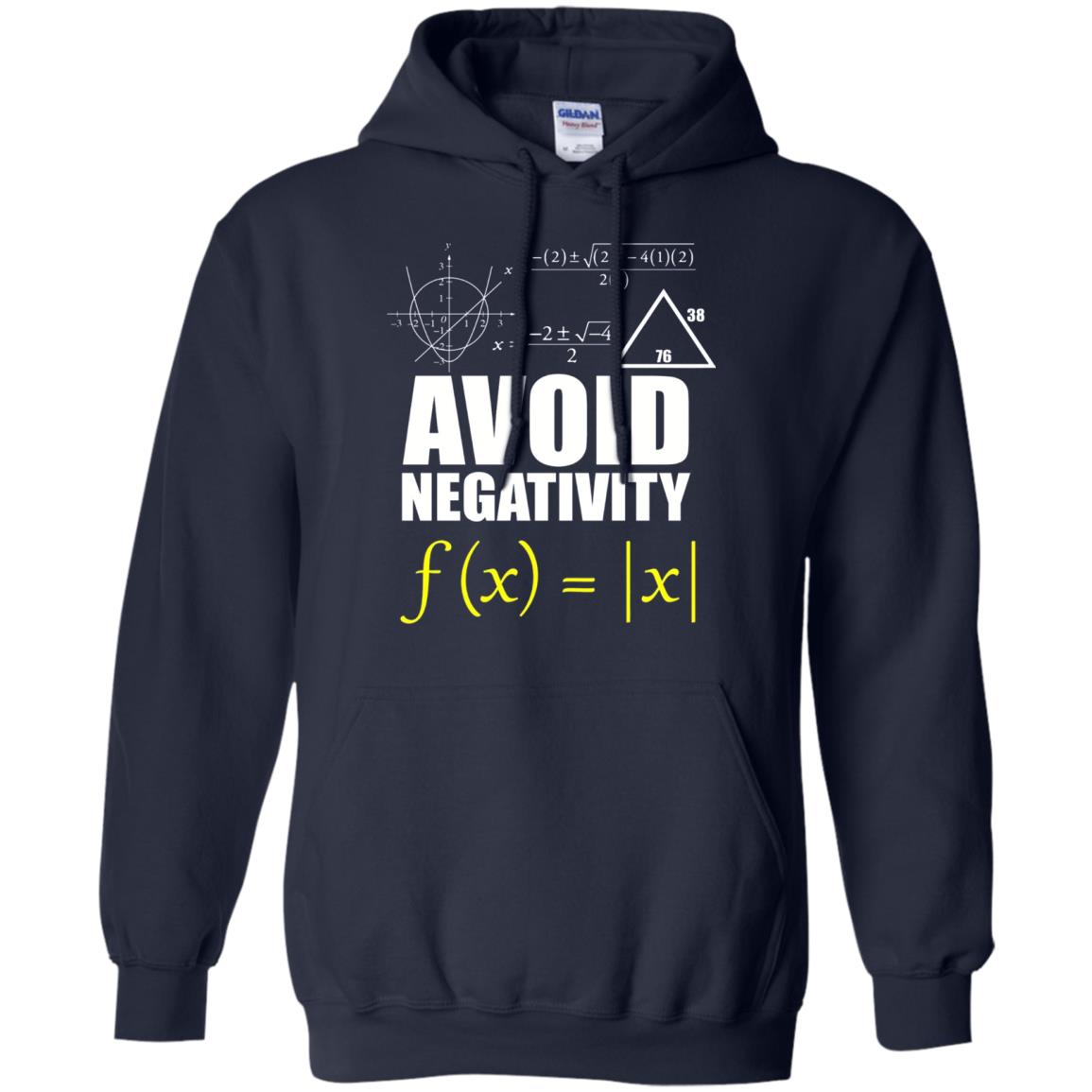 Avoid Negativity Math Teacher T-shirt Navy