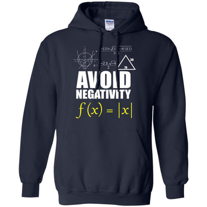 Avoid Negativity Math Teacher T-shirt Navy