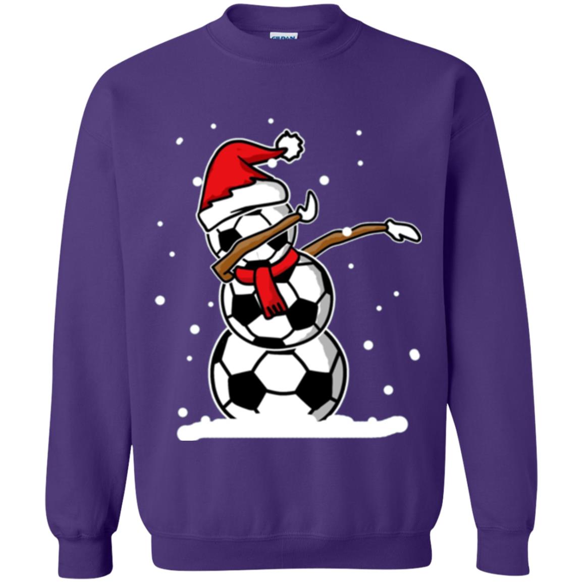 Christmas T-shirt Dabbing Snowman Ball Purple