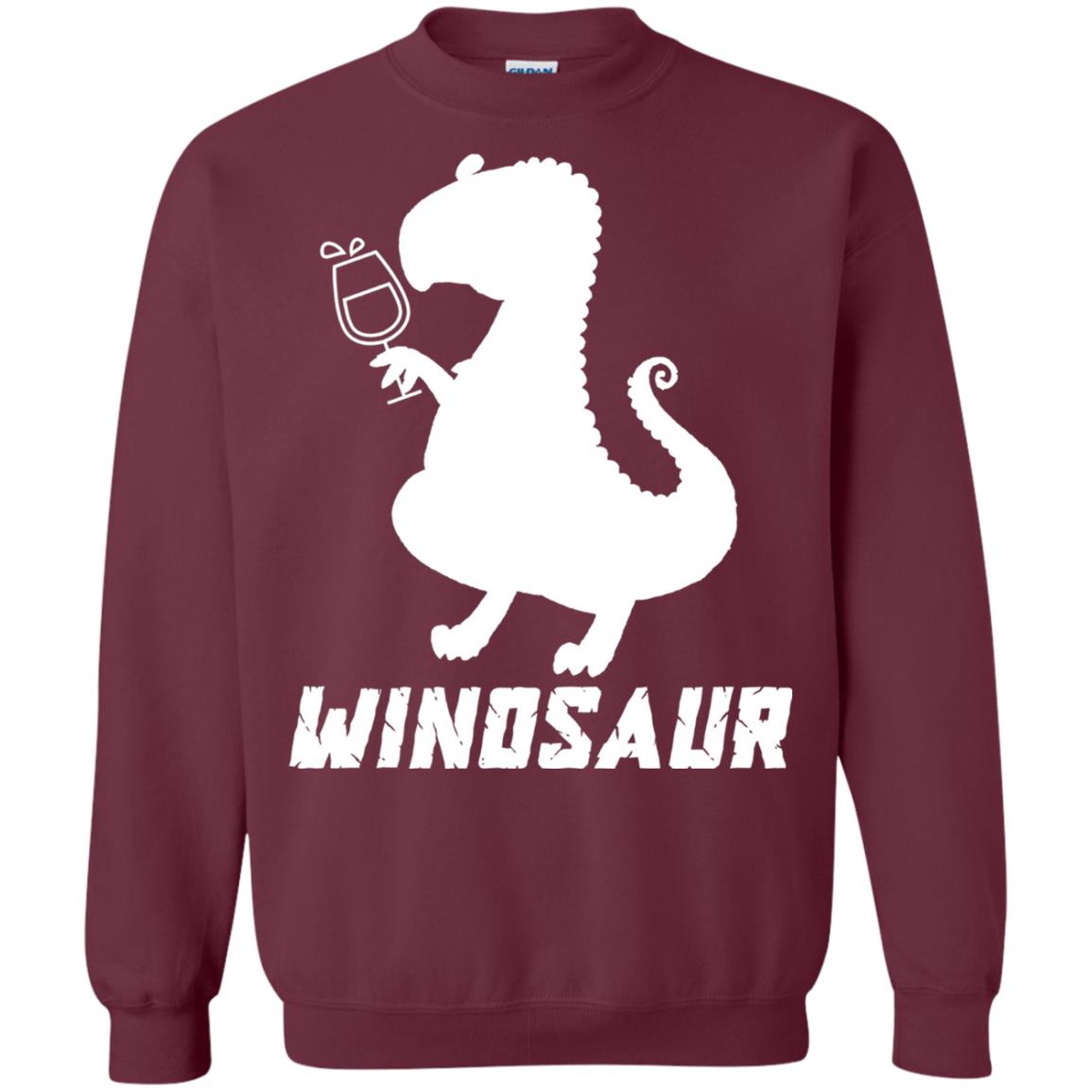 Drinking Party T-shirt Winosaur Wine Dinosaur Maroon