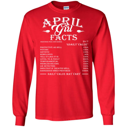 April Girl Facts T-shirt Red
