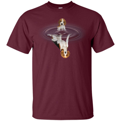 Little Beagle And Big Shadow Shirt Maroon