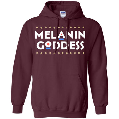 Melanin Goddess African T-shirt Black Girl Poppin_ Maroon