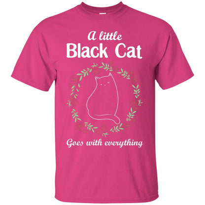 A Little Black Cat Goes With Everything Shirt Heliconia