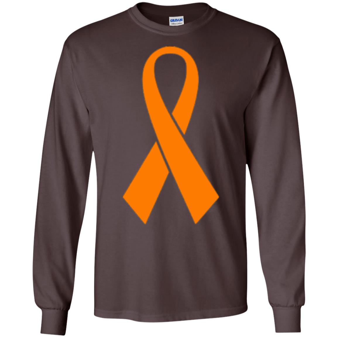 Orange Ribbon Gun Violence Awareness Anti Gun T-shirt Dark Chocolate