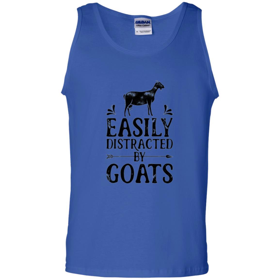 Goat Lover T-shirt Easily Distracted By Goats Royal