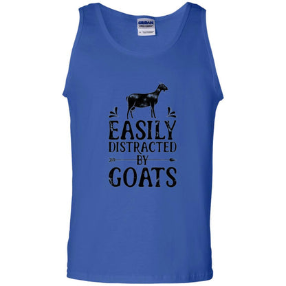 Goat Lover T-shirt Easily Distracted By Goats Royal