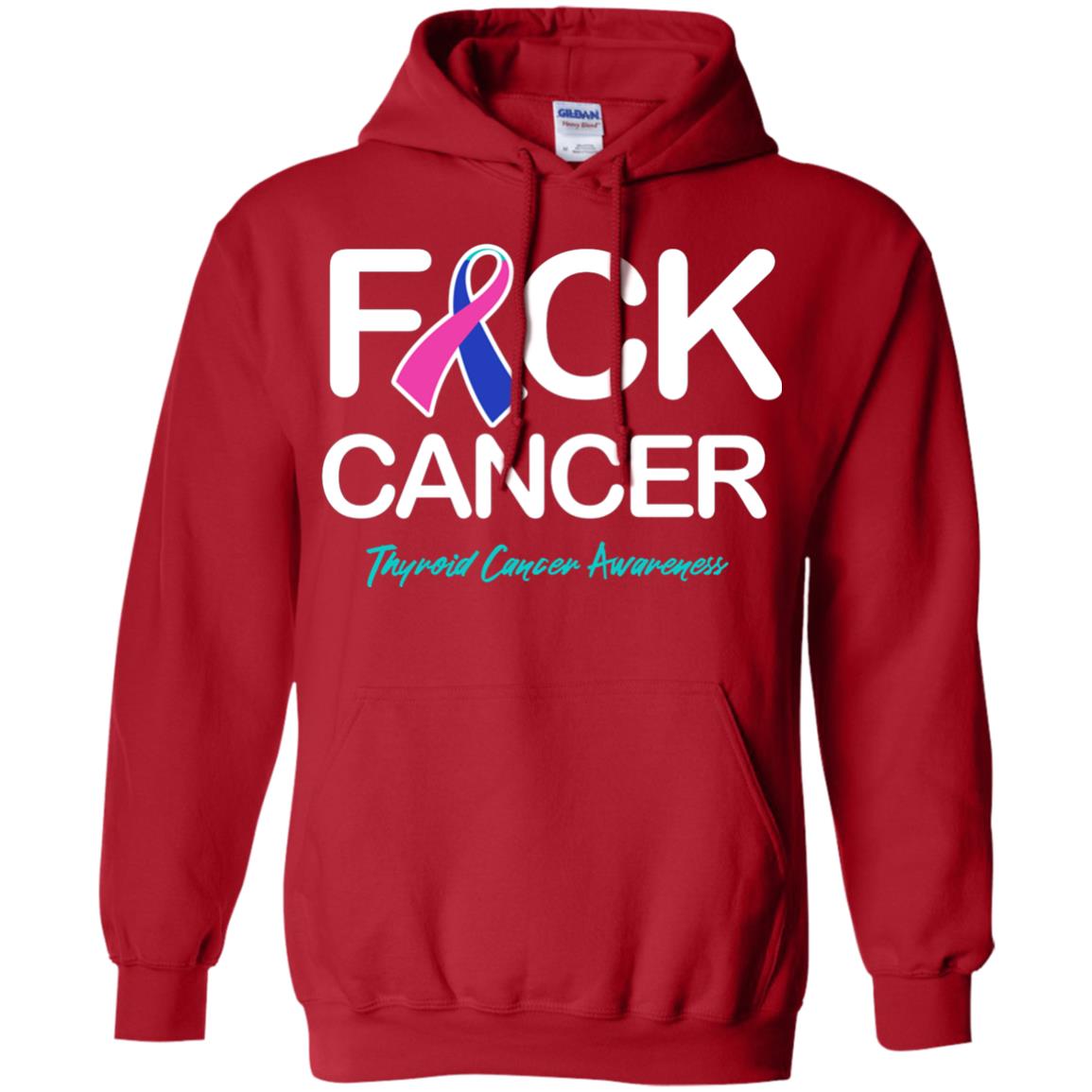 Fck Cancer Thyroid Cancer Awareness T-shirt Red