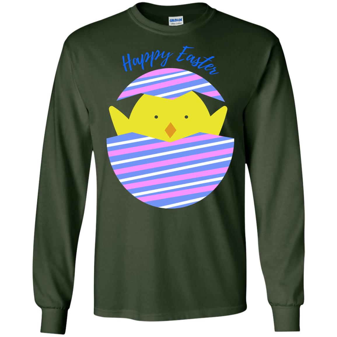 Easter Shirt Happy Easter Forest Green