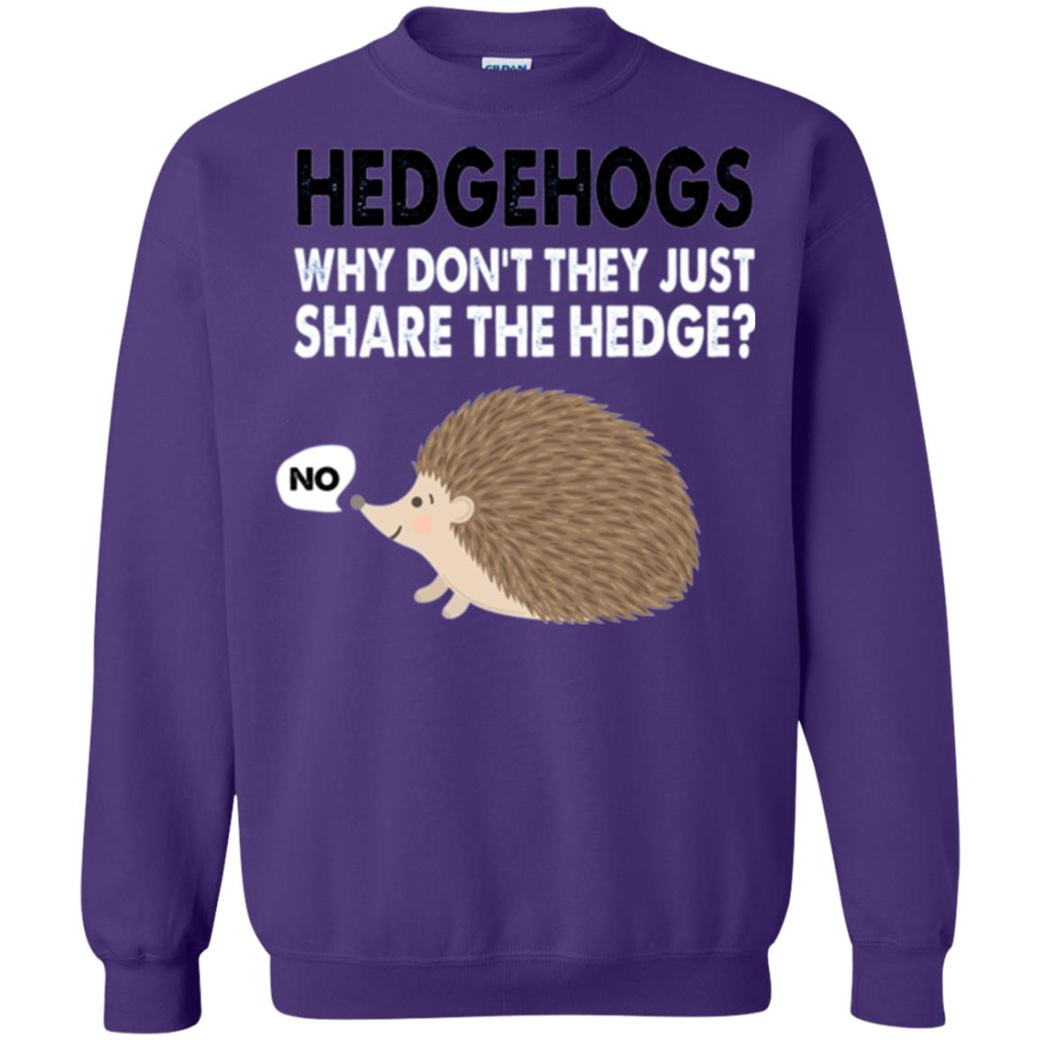 Hedgehogs T-shirt Why Don_t They Just Share Hedge Purple