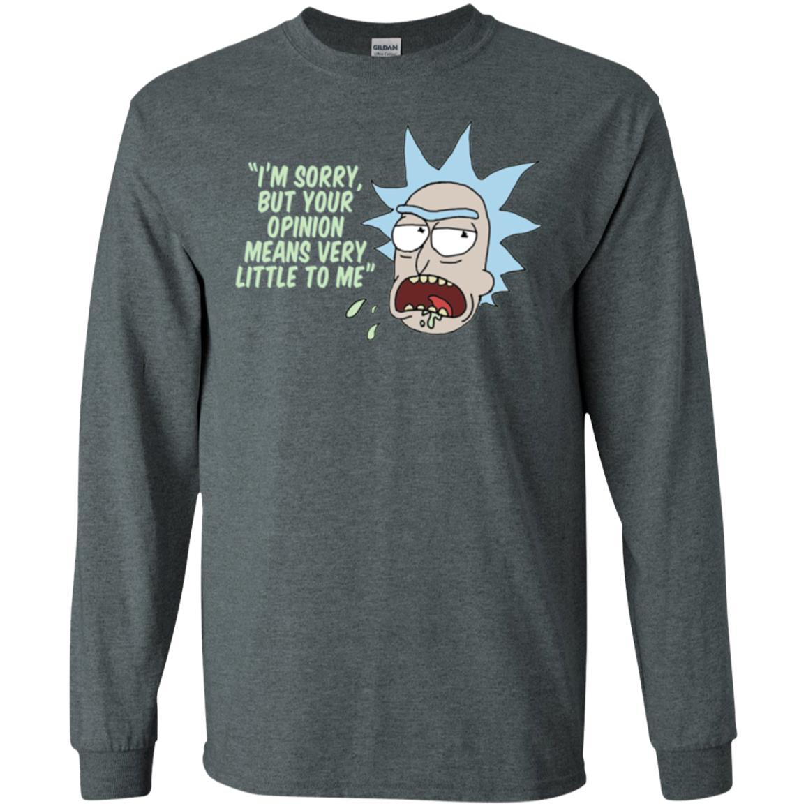 Rick And Morty T-shirt Your Opinion Means Very Little To Me Dark Heather