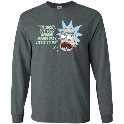 Rick And Morty T-shirt Your Opinion Means Very Little To Me Dark Heather