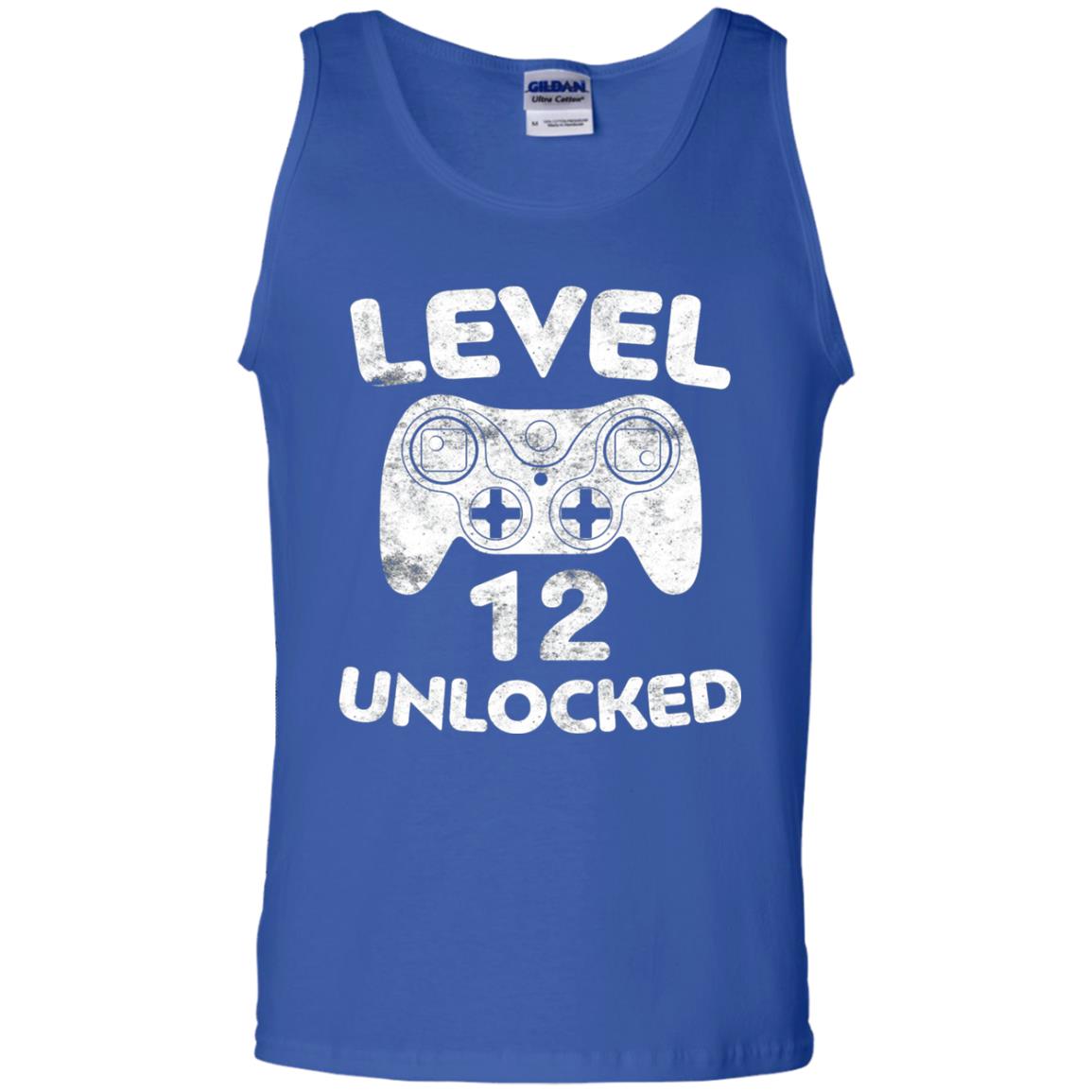 Level 12 Unlocked 12th Video Gamer Birthday Shirt Royal