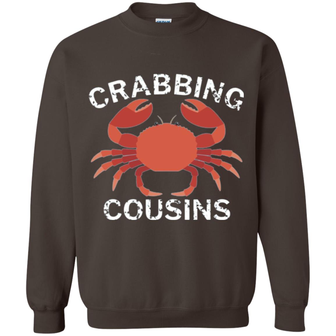 Fishing Lovers T-shirt Crabbing Cousins Dark Chocolate