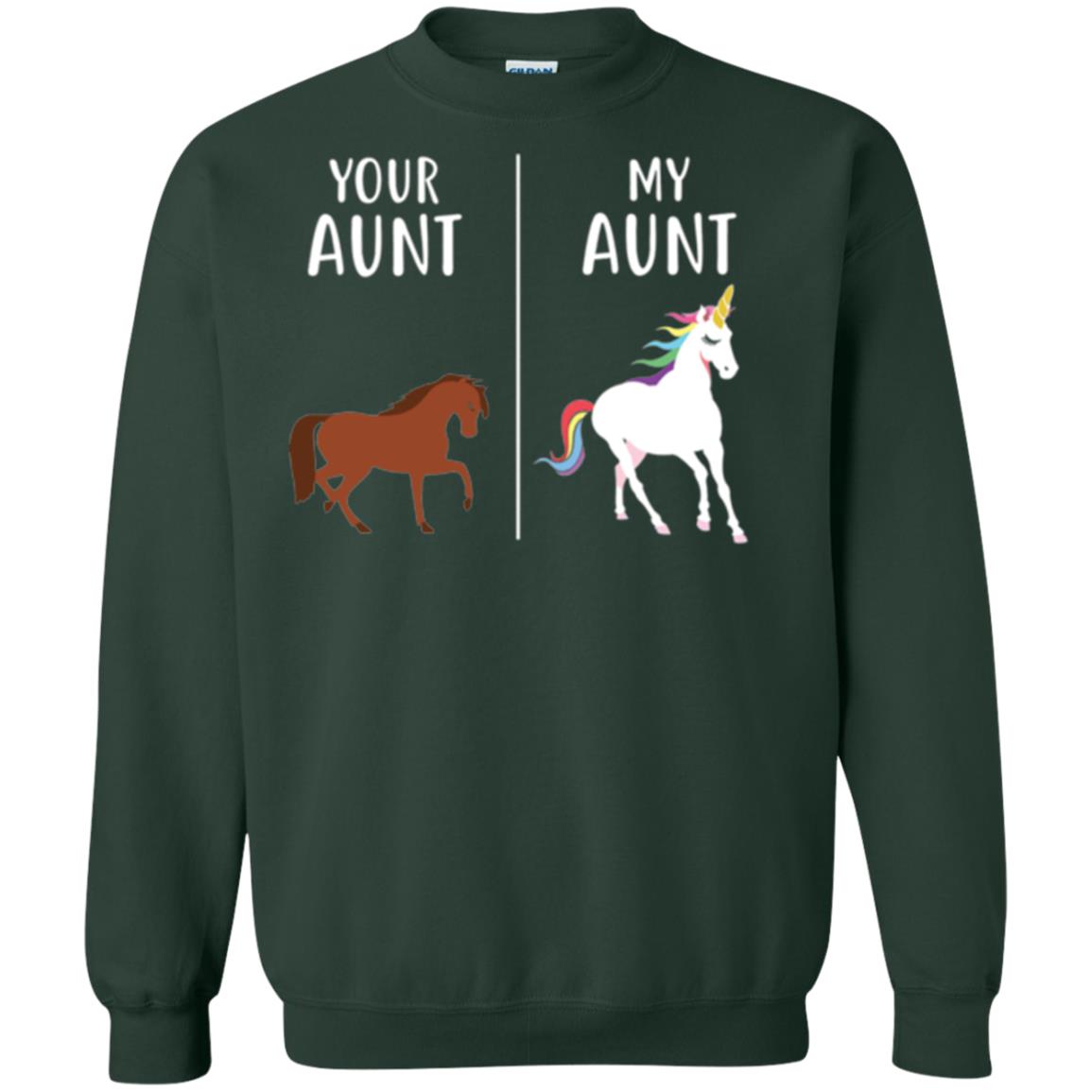 Unicorn T-shirt Your Aunt My Aunt Forest Green