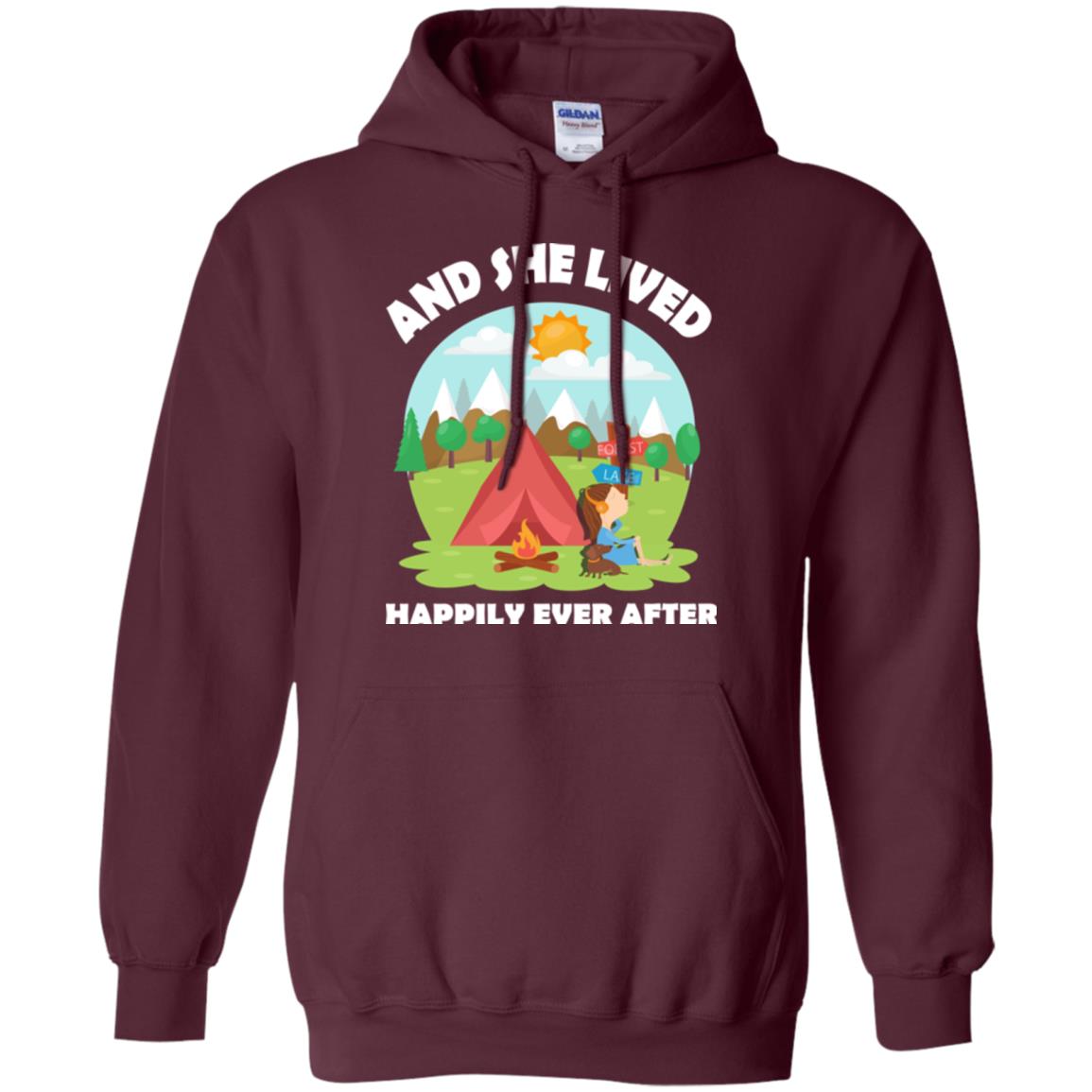 And She Lived Happily Ever After T-shirt Maroon